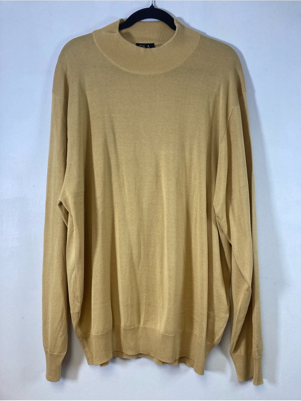 Jos A Bank Signature 100% Silk Sweater Men’s XXL Honey Classic Modern Academia